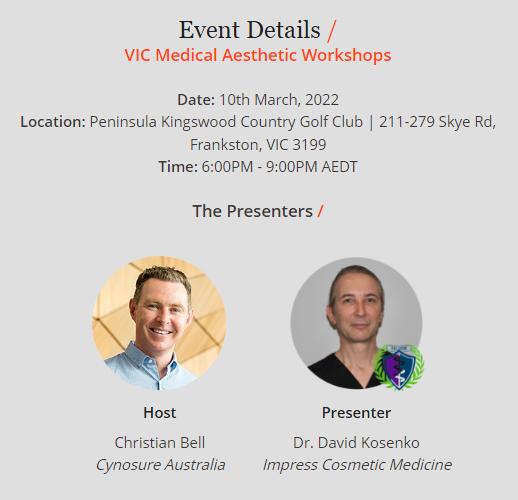 6 CPD Points | Cynosure's VIC Workshop | 10 March 3 Cynosure VIC workshop 01