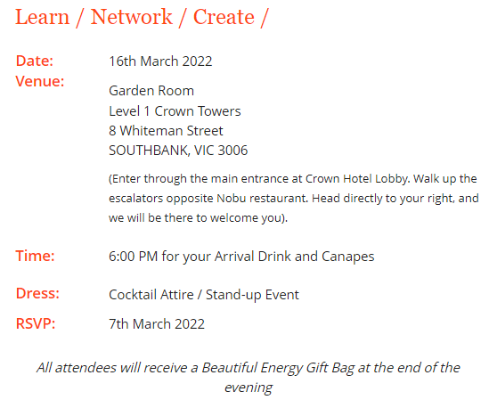 Cynosure VIC networking event