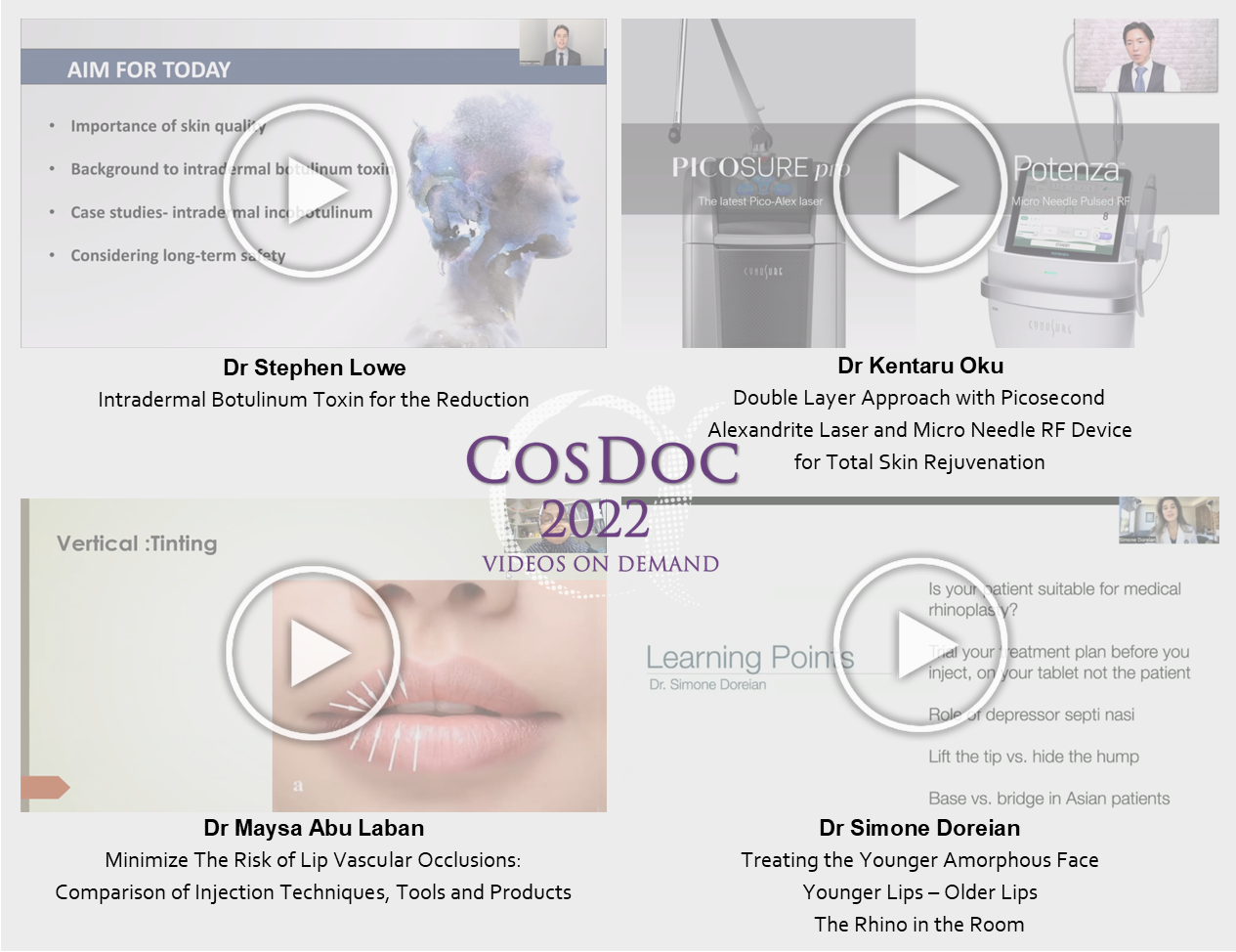 CosDoc2022 vids on demand