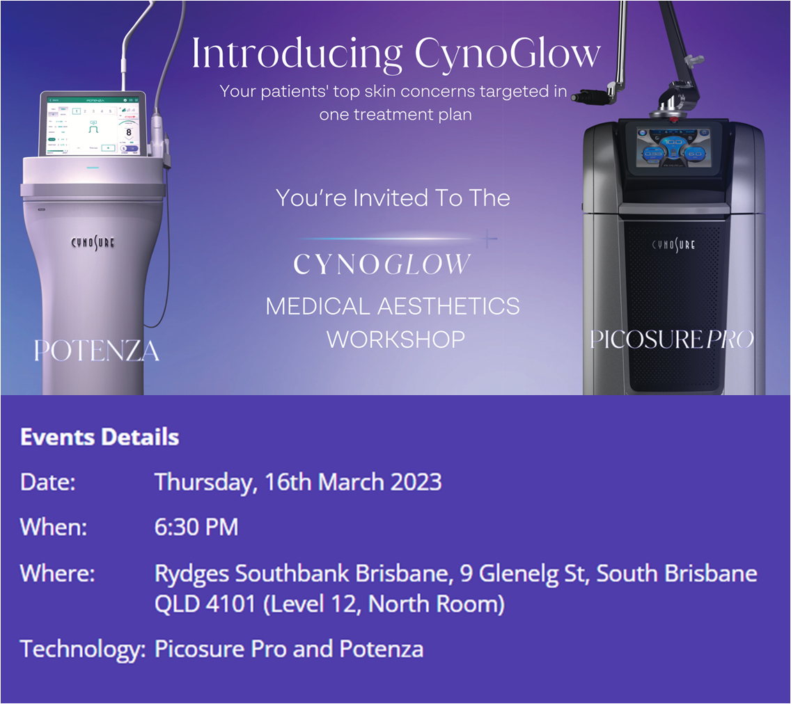 Cynosure CynoGlow workshop 16.03.23