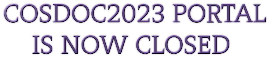 CosDoc2023 Portal is Now Closed CosDoc2023 Portal is Now Closed
